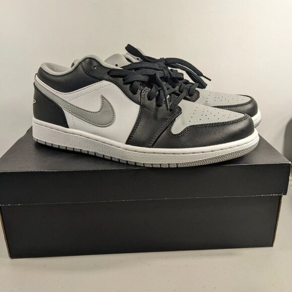 Nike Air Jordan 1 Low SHADOW Light Smoke Grey Toe 553558-039 Men's Size 10.5 - Picture 1 of 12